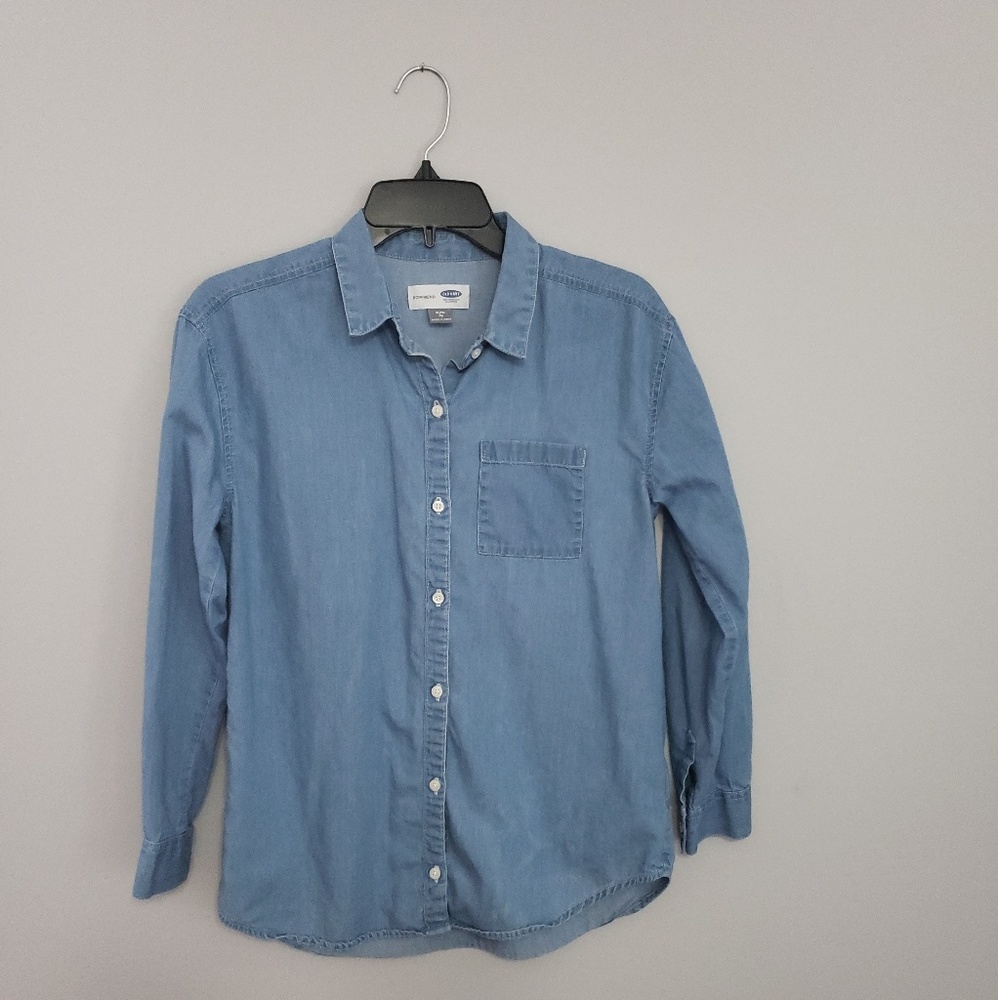 Girls Denim Button Up / Size 14